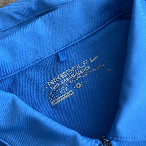 NIKE GOLF Blue/ Grey Half Zip Performance Longsleeve Top S - Picture 7 of 7